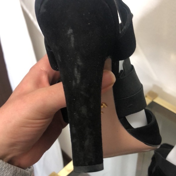 Prada strappy black open toe heeled sandals size 8.5 - Picture 6 of 14